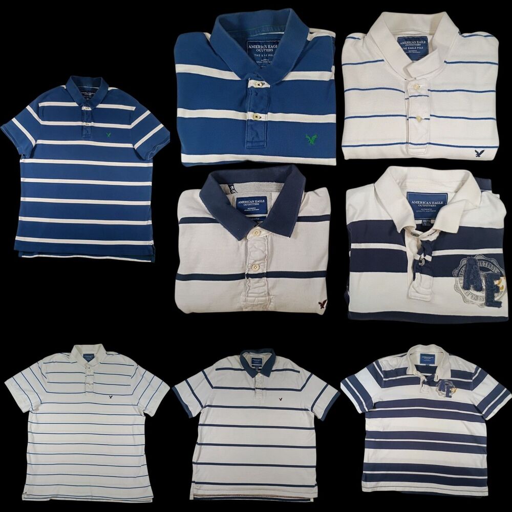 4X Shirt Lot American Eagle The Polo Vintage Fit Cotton Casual Preppy Y2K XXL